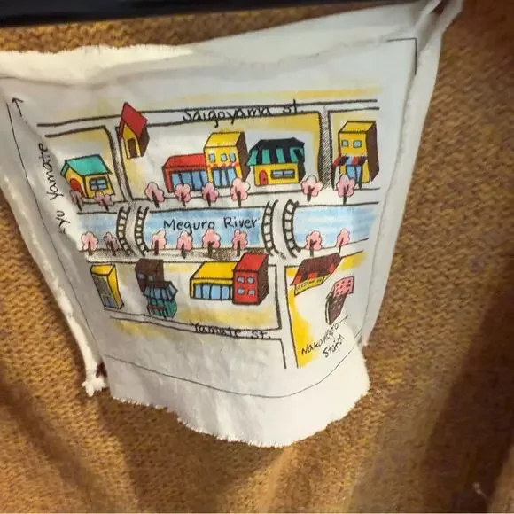 Anthropologie Meguro River Puff Sleeve Cardigan Mustard Yellow Wool Blend Large - Picture 5 of 8